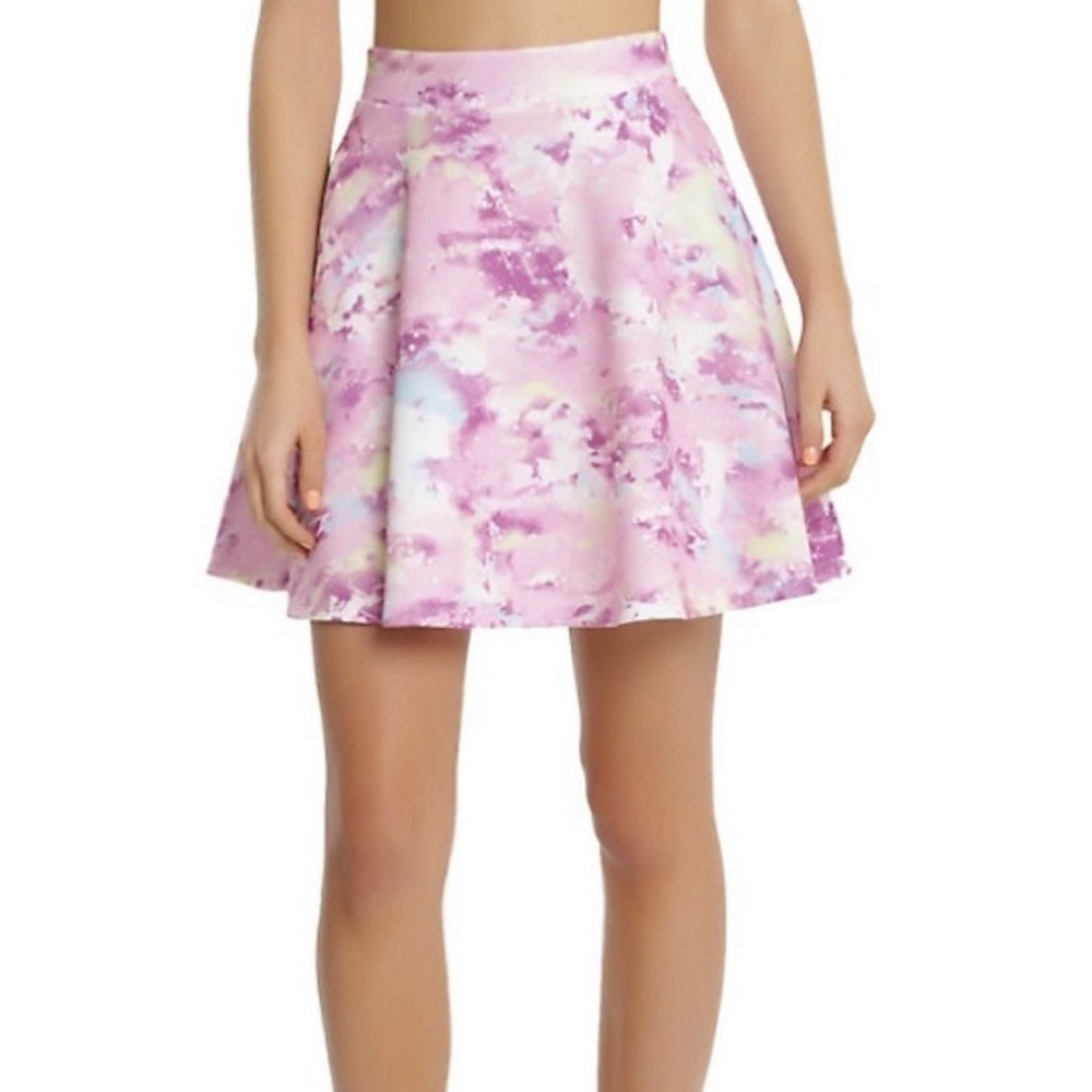 Hot Topic Pink Galaxy Skater Skirt w/Pockets Size Large